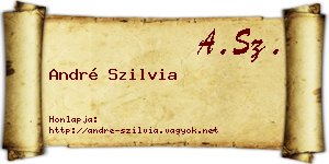 André Szilvia névjegykártya